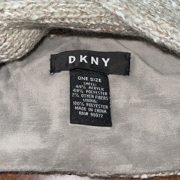 NWT DKNY cross knitted head band gray - Picture 5 of 5